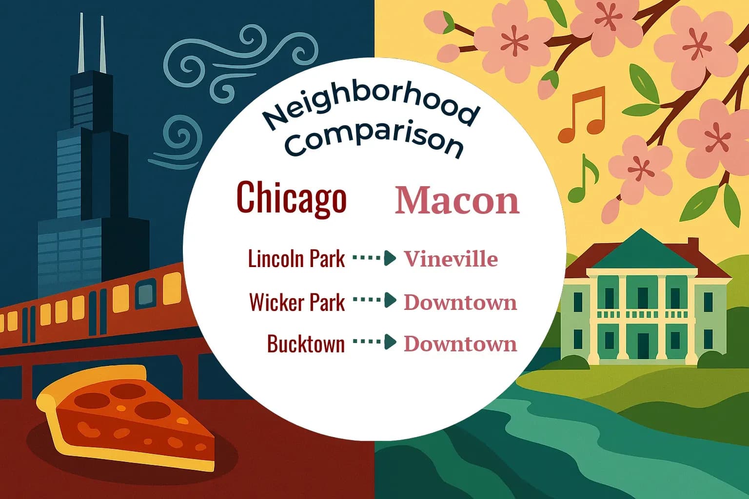 Chicago vs Macon Neighborhood Comparison