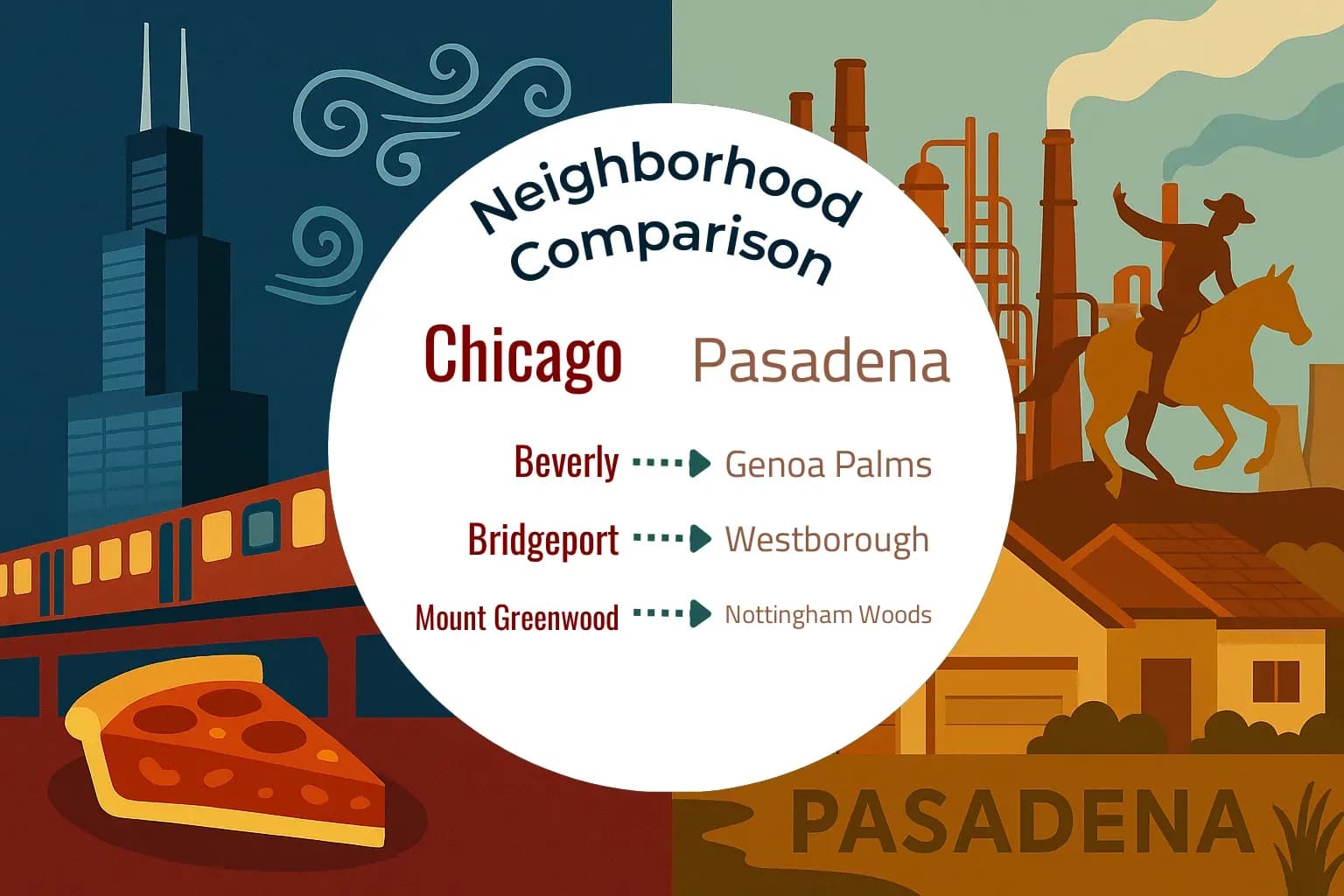 Chicago vs Pasadena Neighborhood Comparison