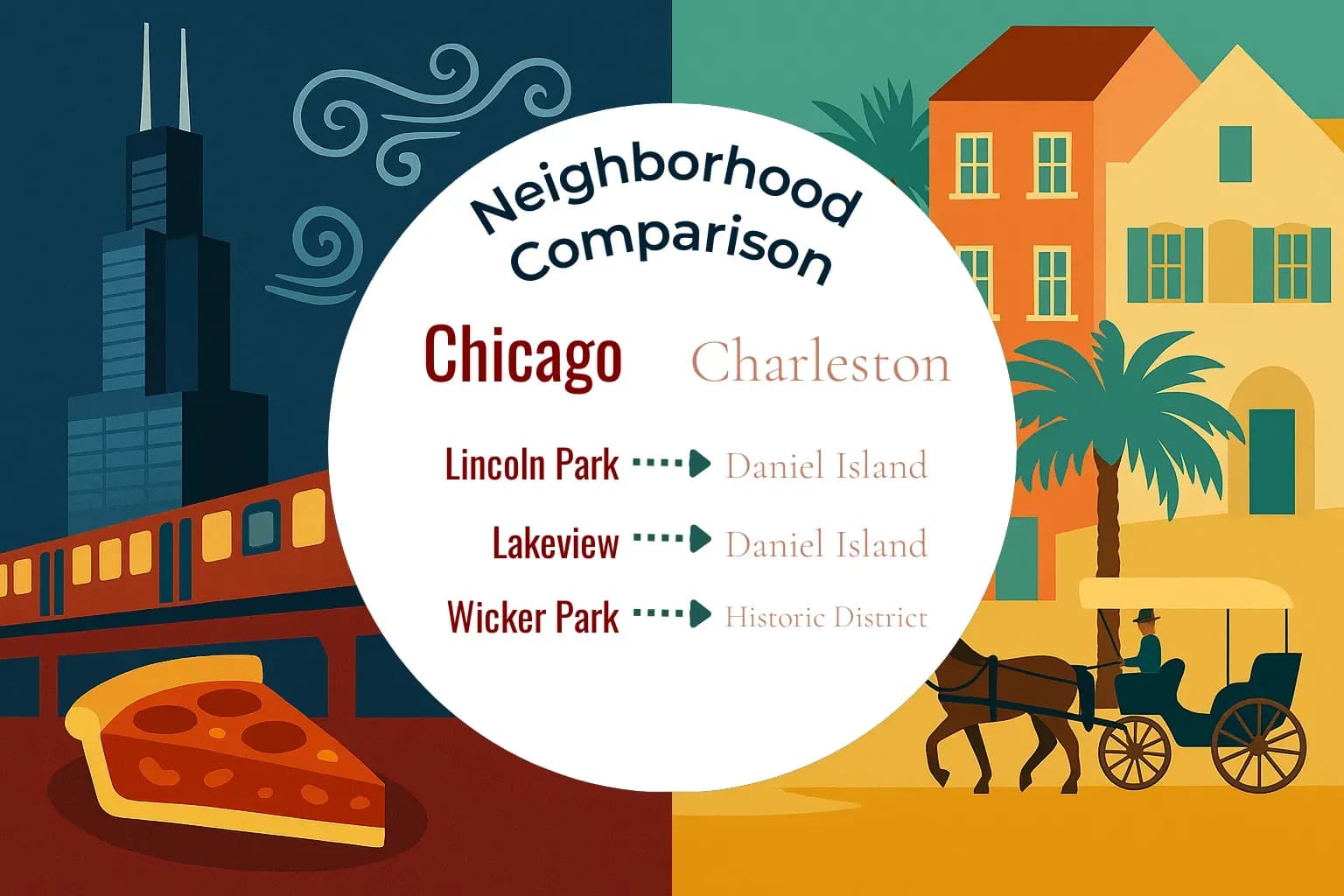 Chicago vs Charleston Neighborhood Comparison