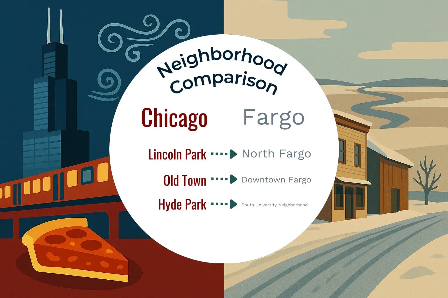 Chicago vs Fargo Neighborhood Comparison