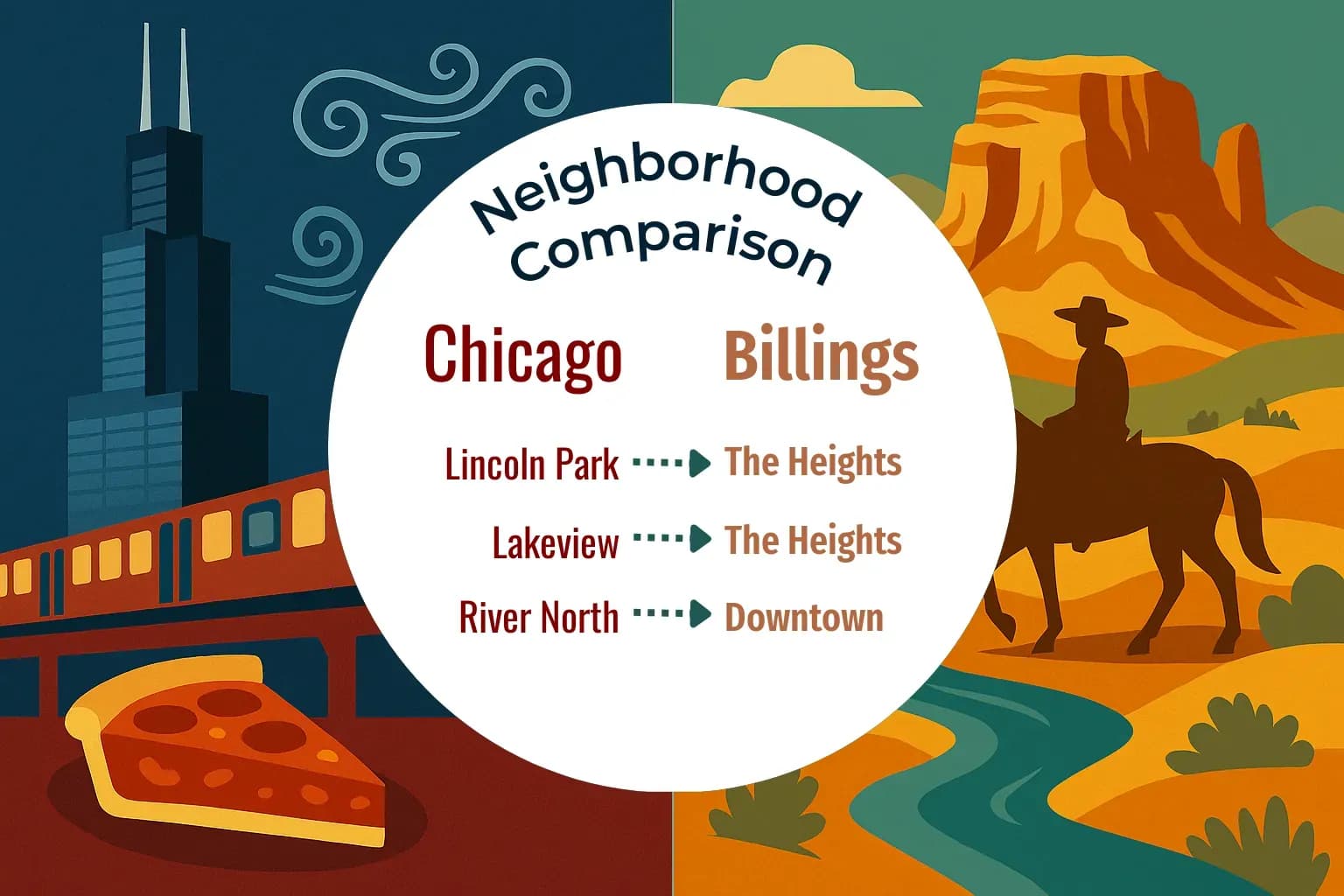 Chicago vs Billings Neighborhood Comparison