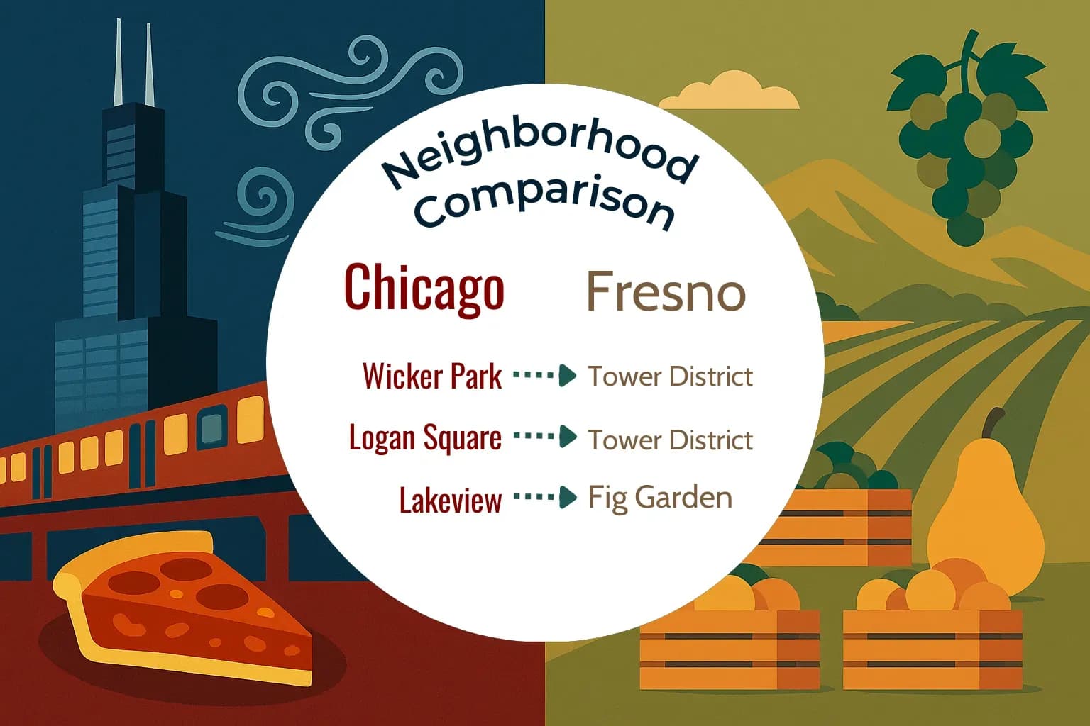 Chicago vs Fresno Neighborhood Comparison