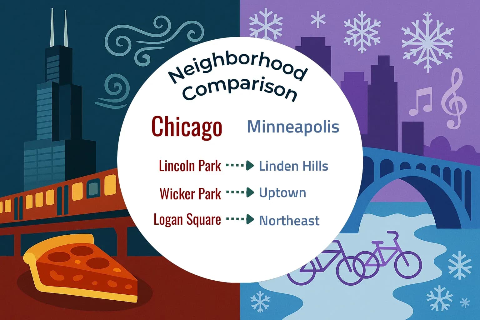 Chicago vs Minneapolis Neighborhood Comparison