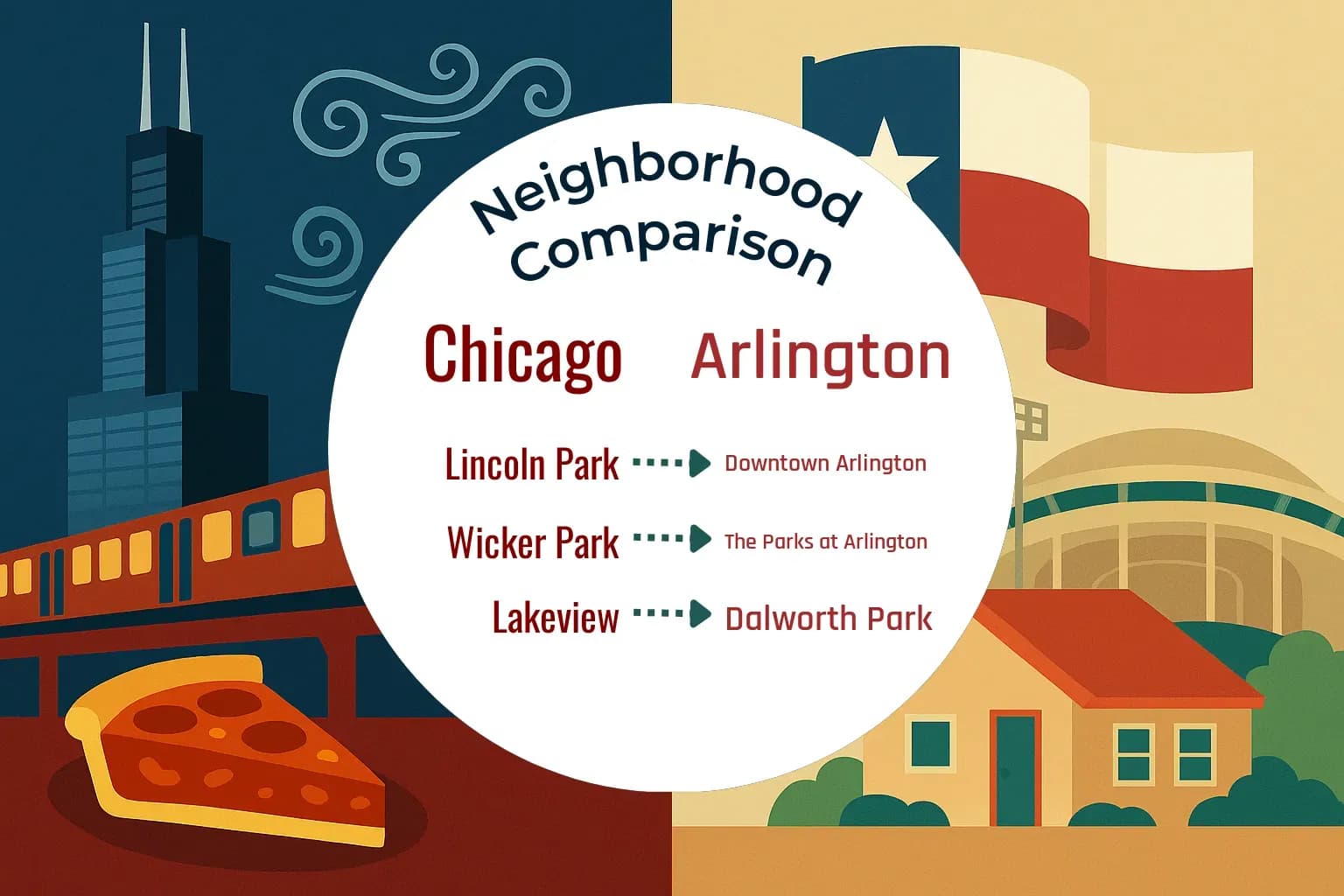 Chicago vs Arlington Neighborhood Comparison