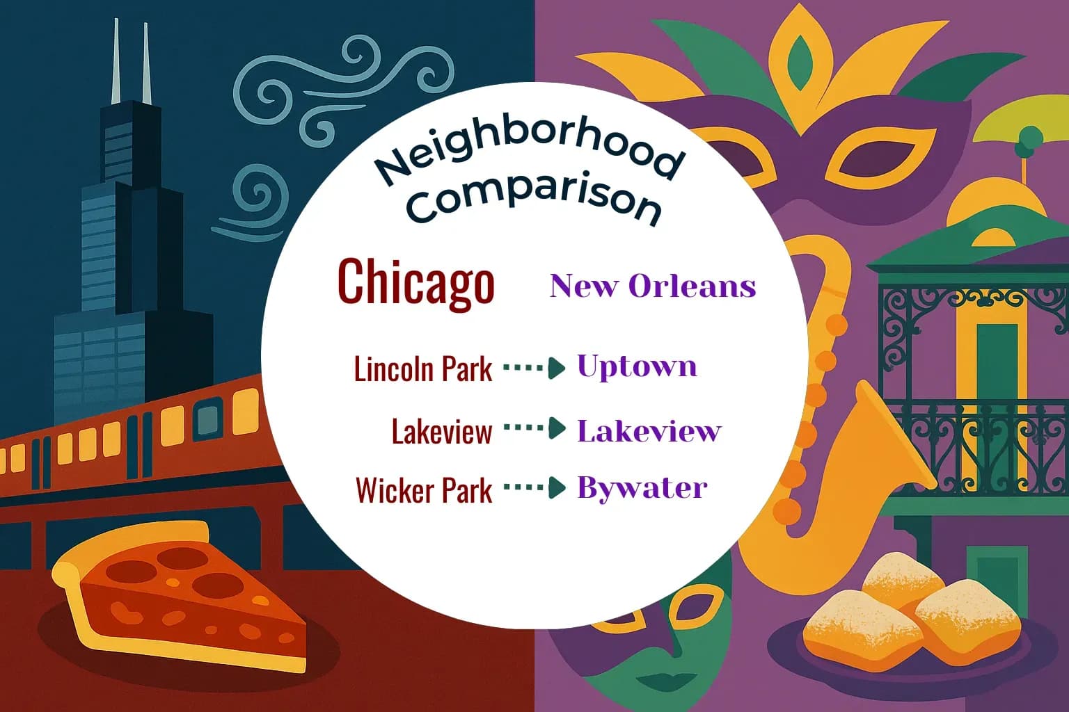 Chicago vs New Orleans Neighborhood Comparison