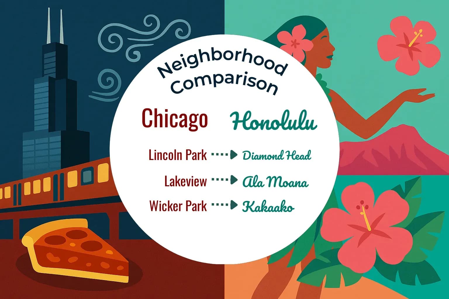 Chicago vs Honolulu Neighborhood Comparison