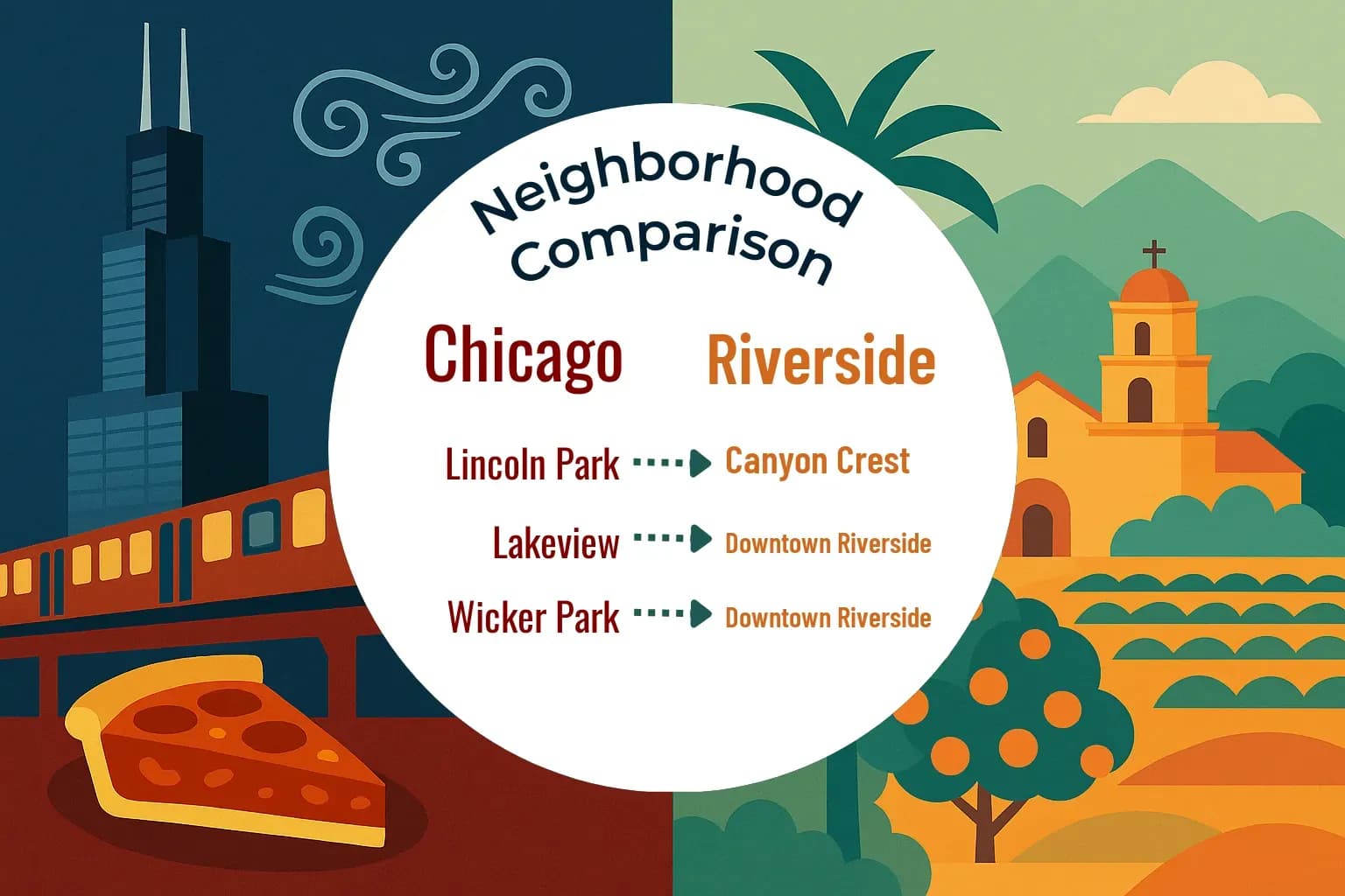 Chicago vs Riverside Neighborhood Comparison