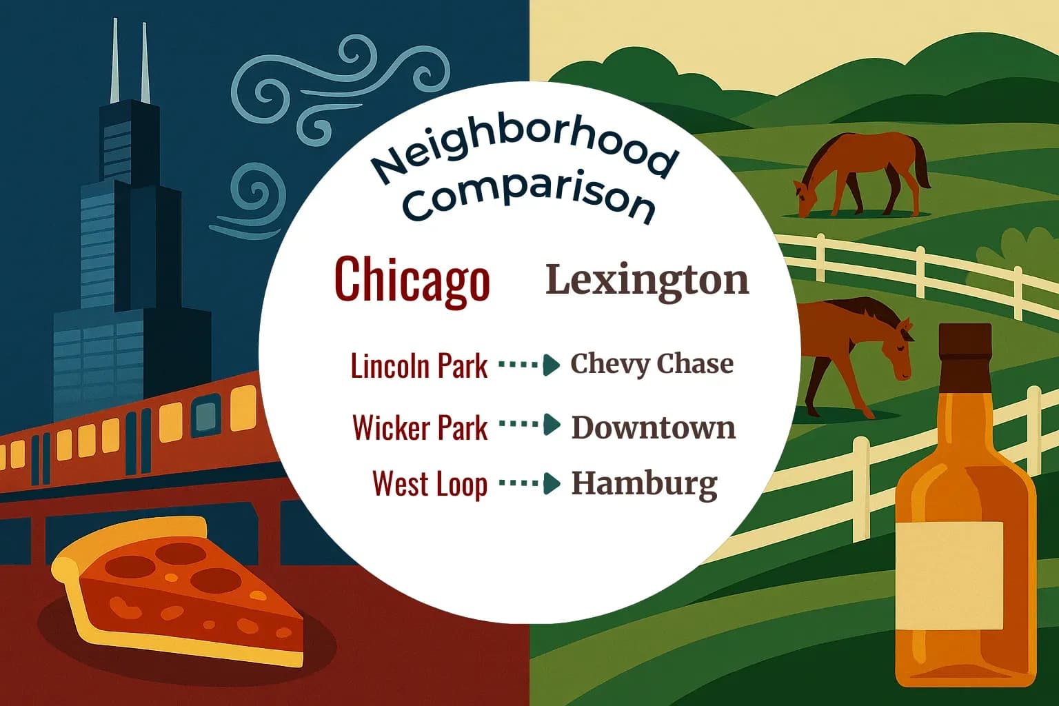 Chicago vs Lexington Neighborhood Comparison