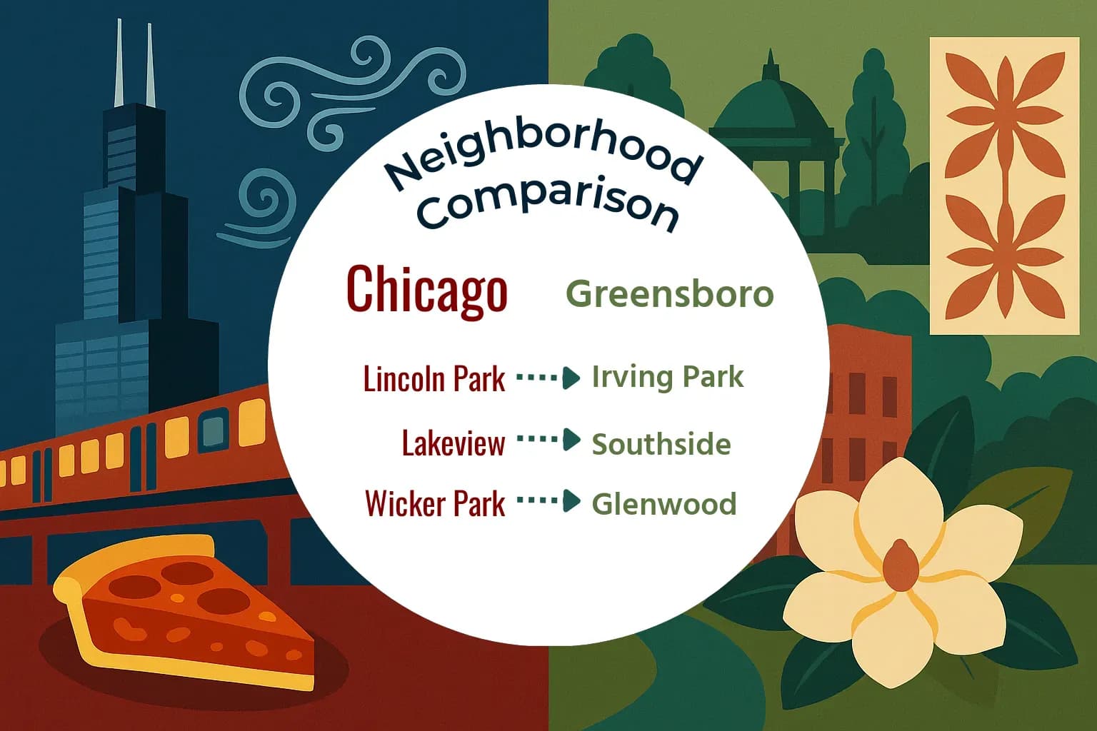 Chicago vs Greensboro Neighborhood Comparison