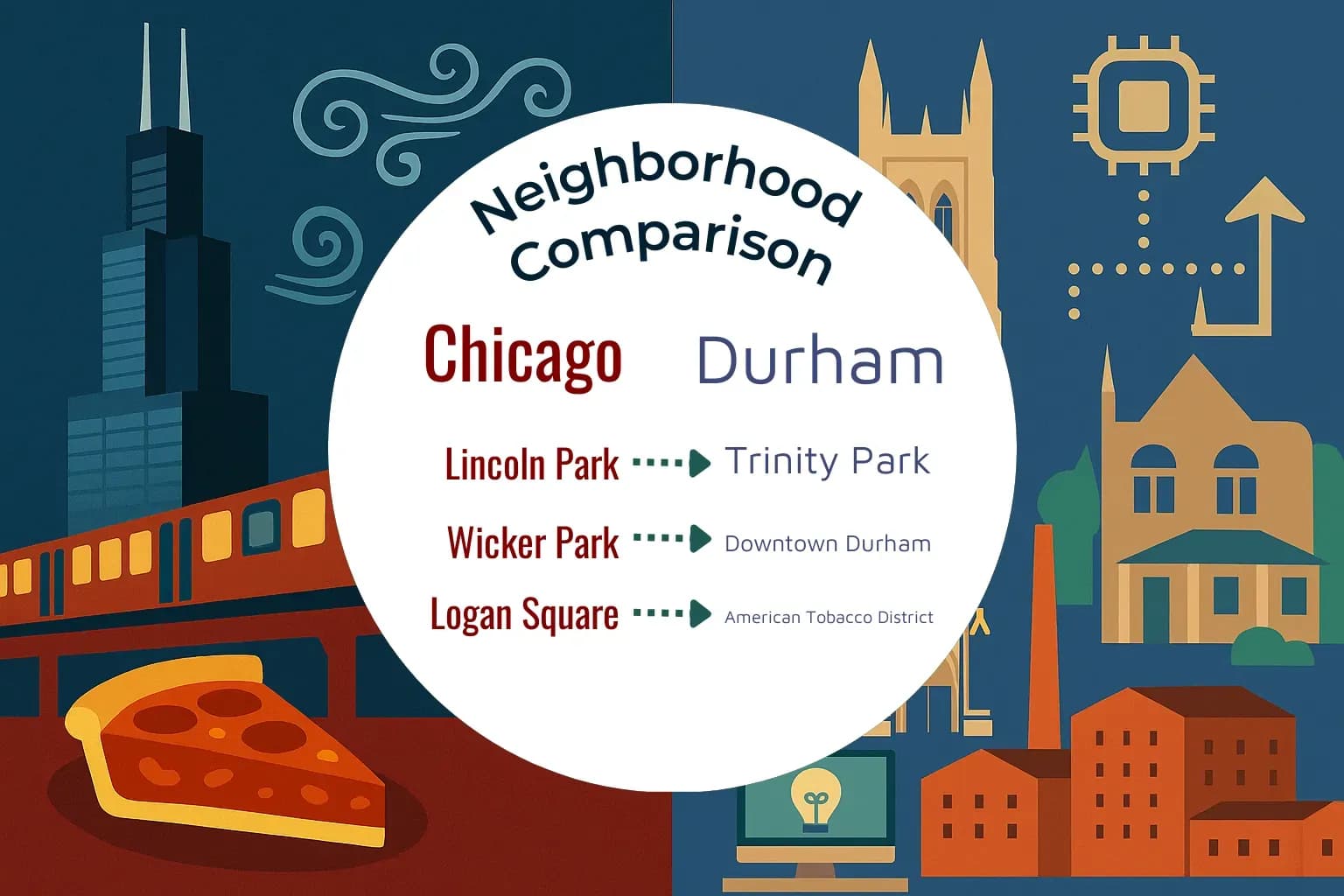 Chicago vs Durham Neighborhood Comparison