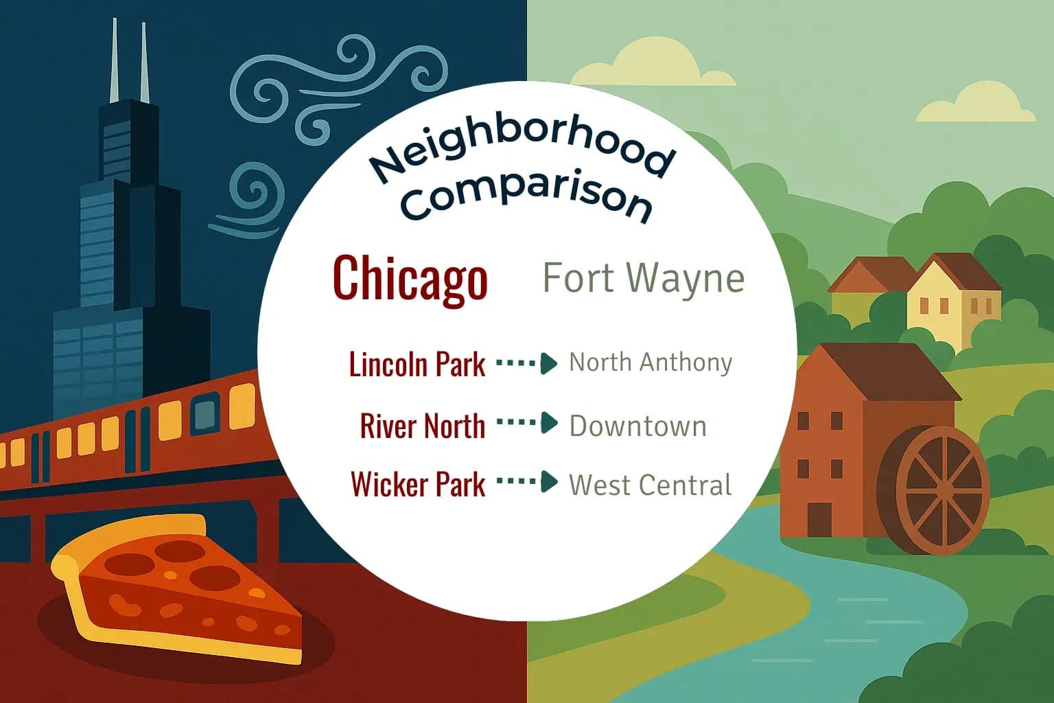 Chicago vs Fort Wayne Neighborhood Comparison