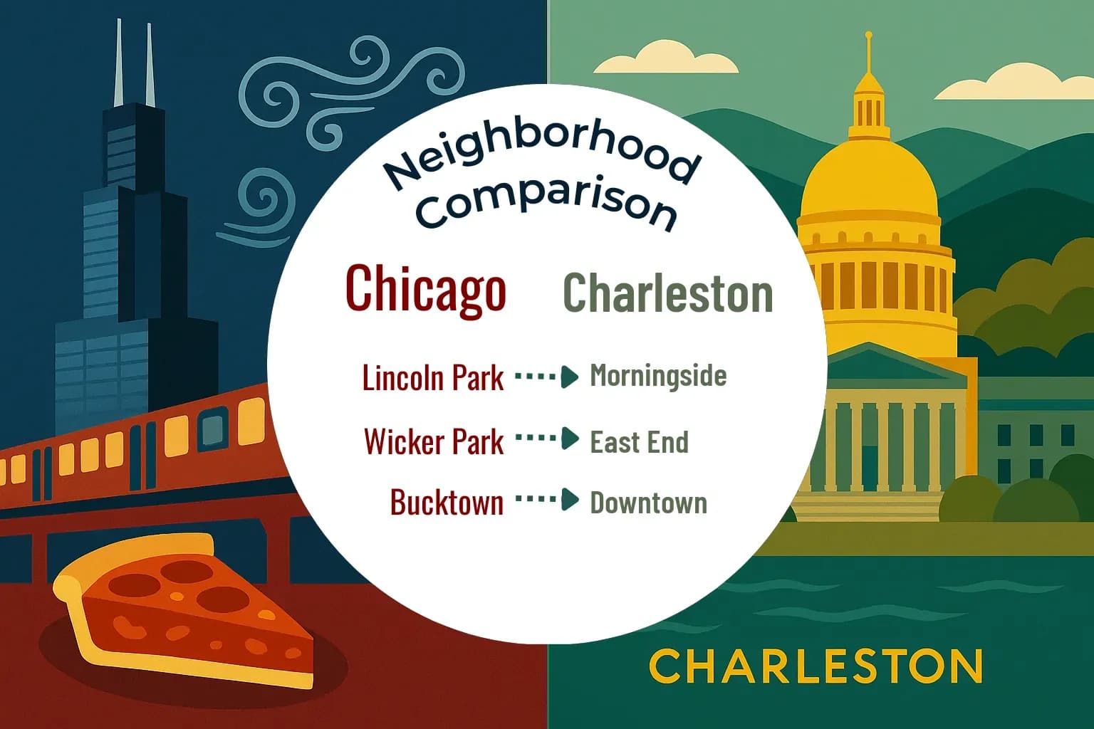 Chicago vs Charleston Neighborhood Comparison