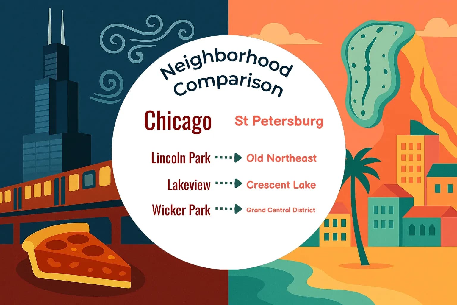 Chicago vs St. Petersburg Neighborhood Comparison