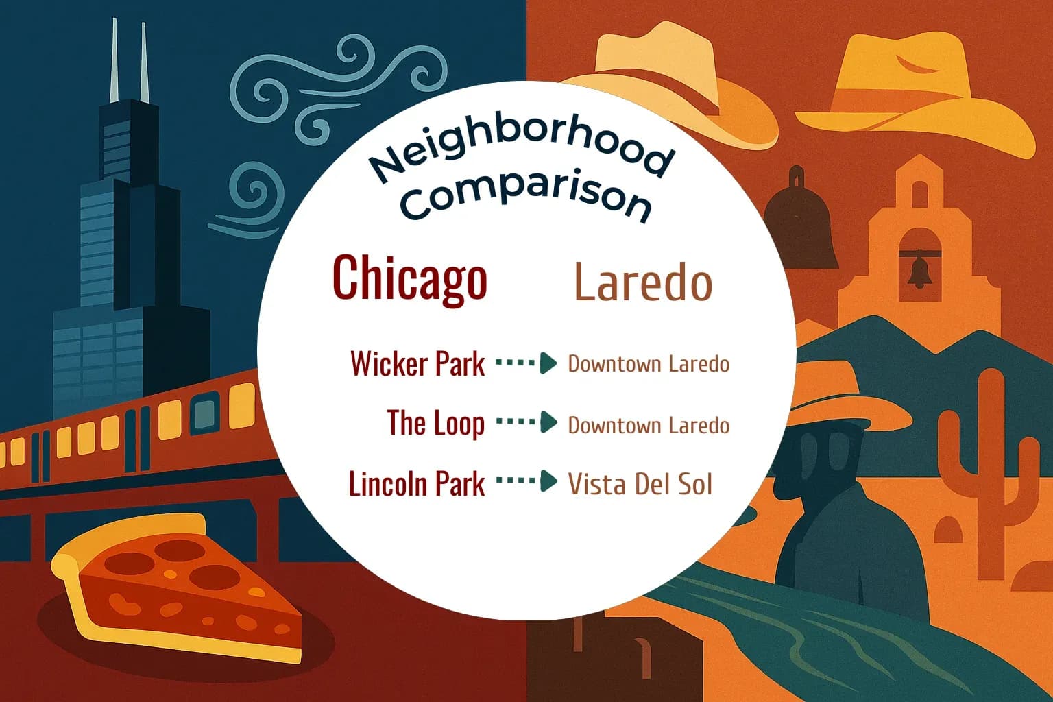 Chicago vs Laredo Neighborhood Comparison