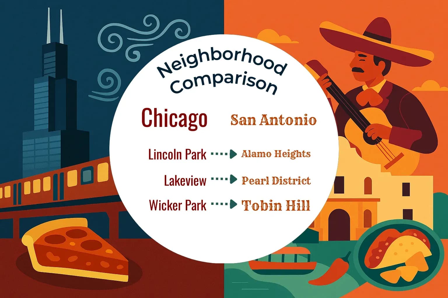 Chicago vs San Antonio Neighborhood Comparison