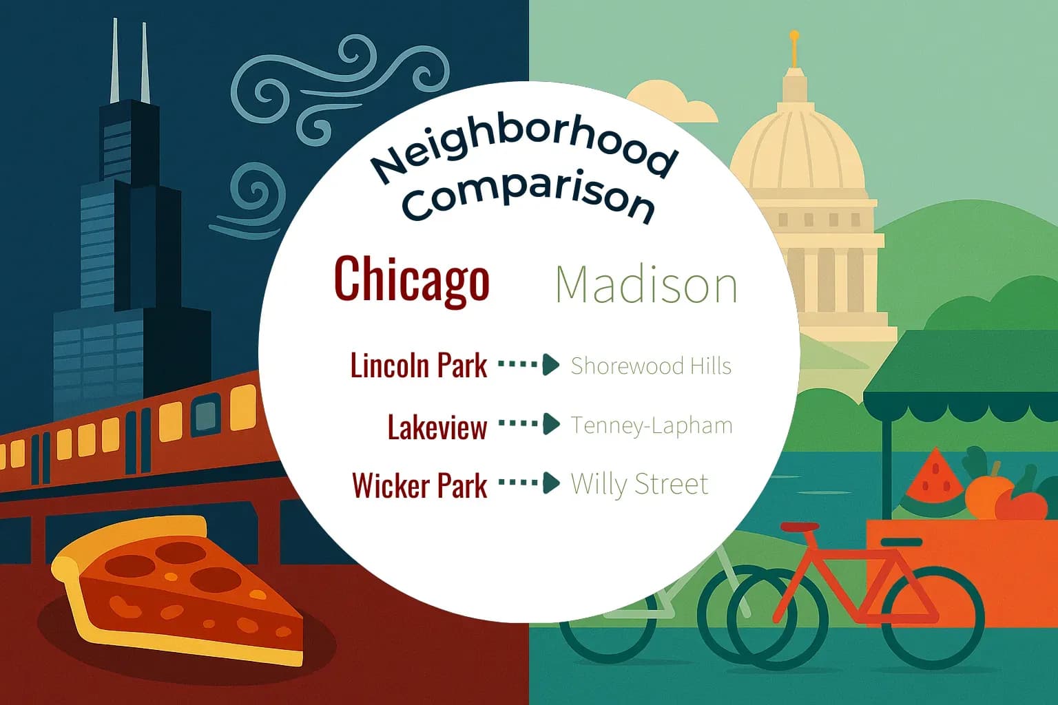 Chicago vs Madison Neighborhood Comparison