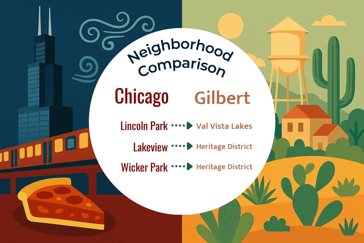 Chicago vs Gilbert Neighborhood Comparison
