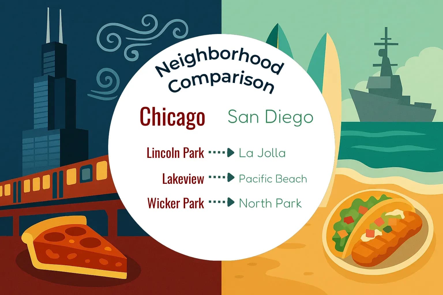 Chicago vs San Diego Neighborhood Comparison