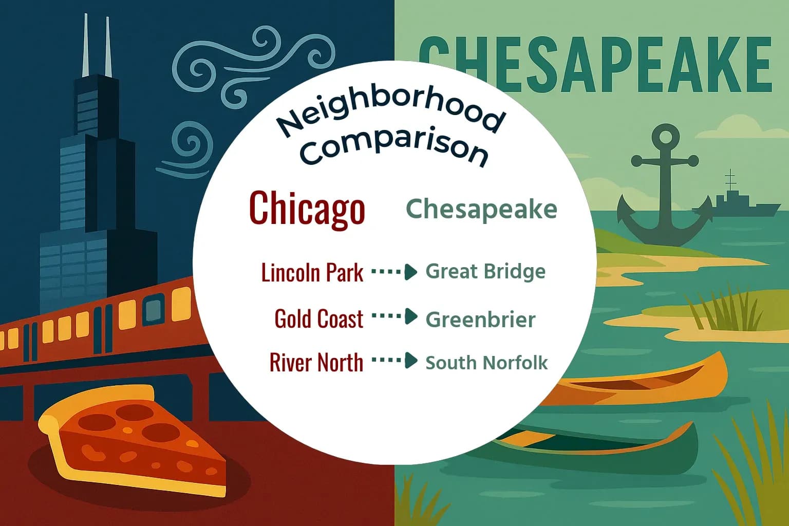Chicago vs Chesapeake Neighborhood Comparison