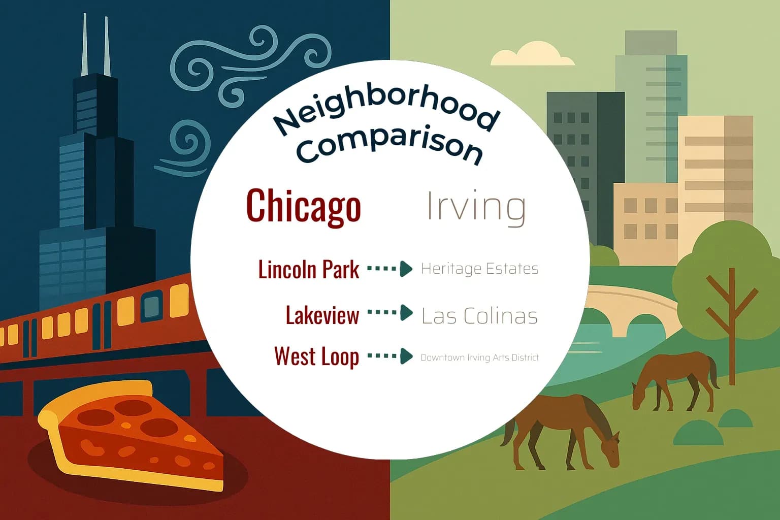 Chicago vs Irving Neighborhood Comparison