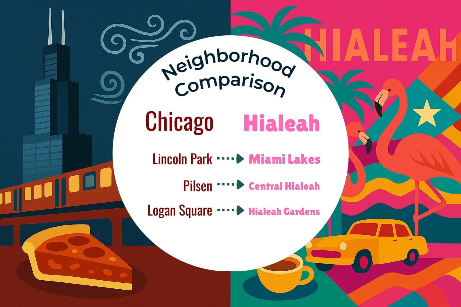 Chicago vs Hialeah Neighborhood Comparison