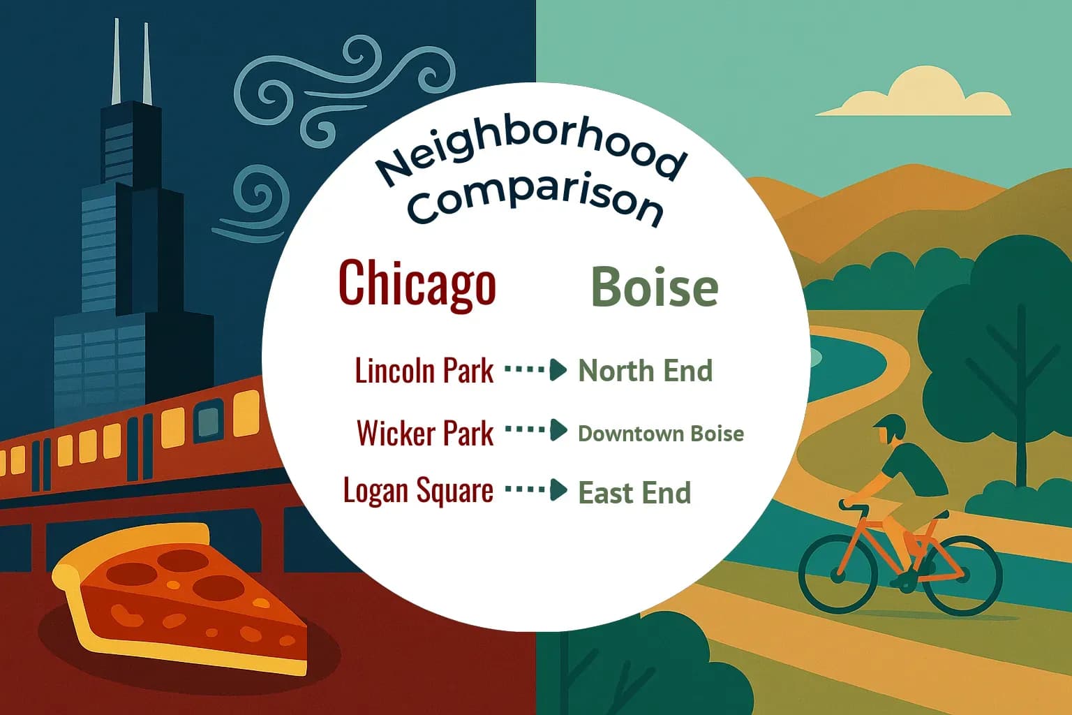 Chicago vs Boise Neighborhood Comparison