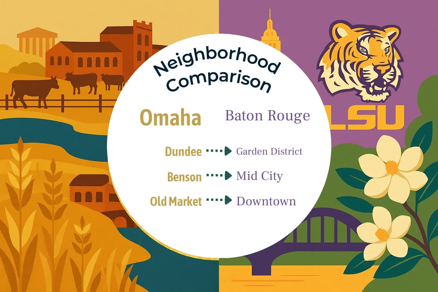 Omaha vs Baton Rouge Neighborhood Comparison