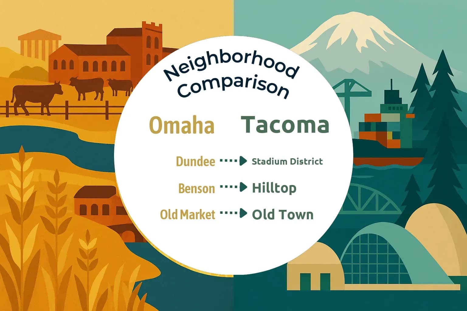Omaha vs Tacoma Neighborhood Comparison