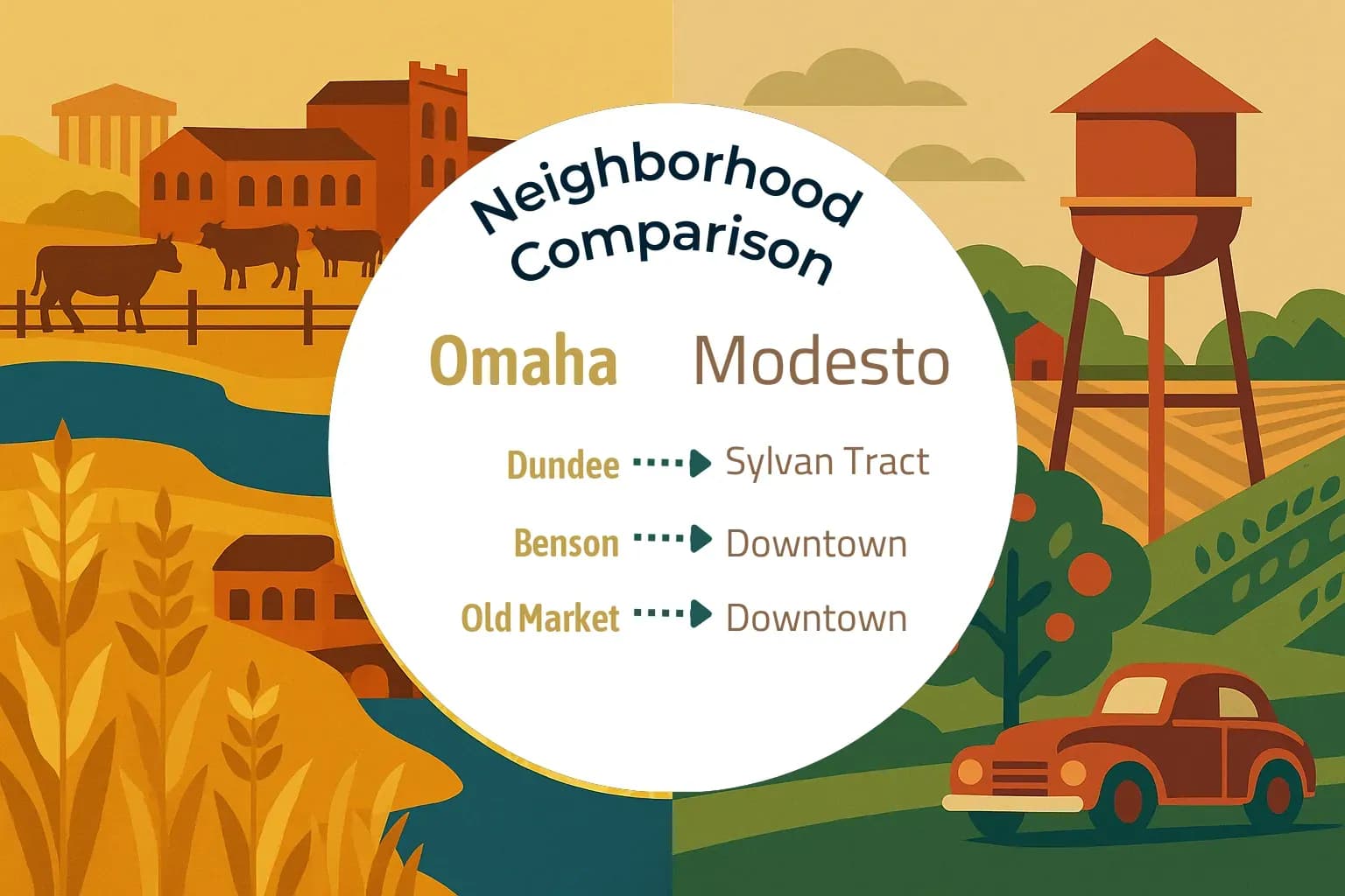 Omaha vs Modesto Neighborhood Comparison