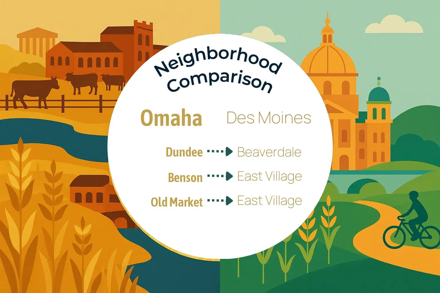 Omaha vs Des Moines Neighborhood Comparison