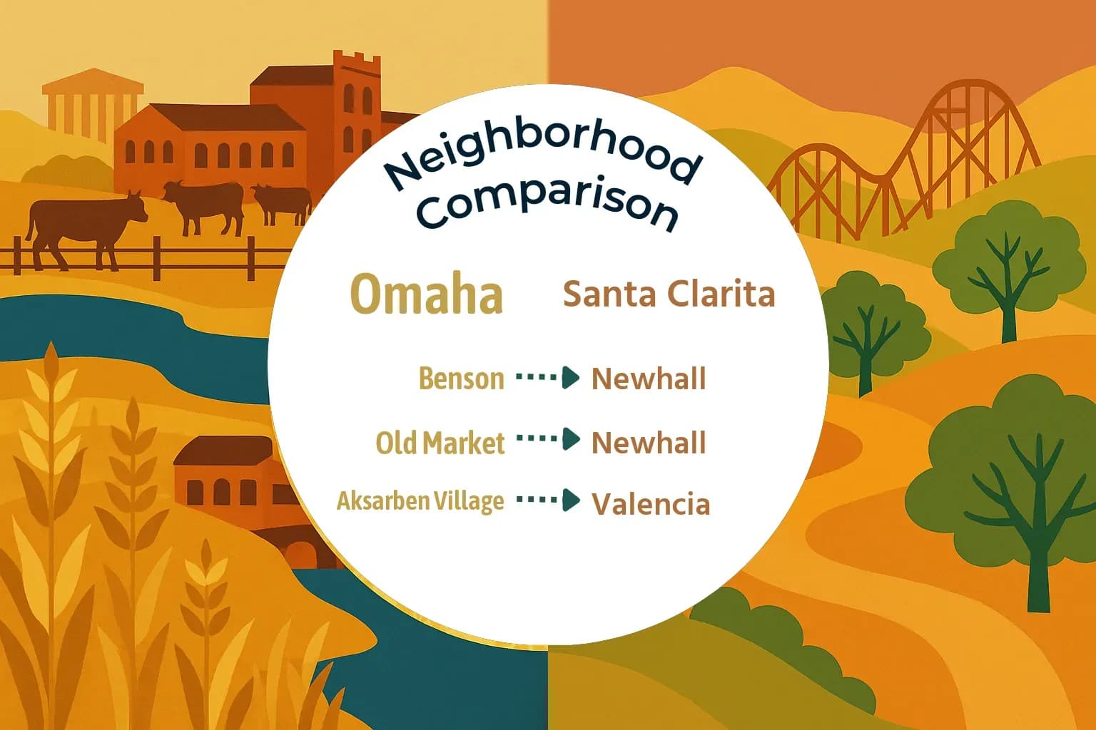 Omaha vs Santa Clarita Neighborhood Comparison