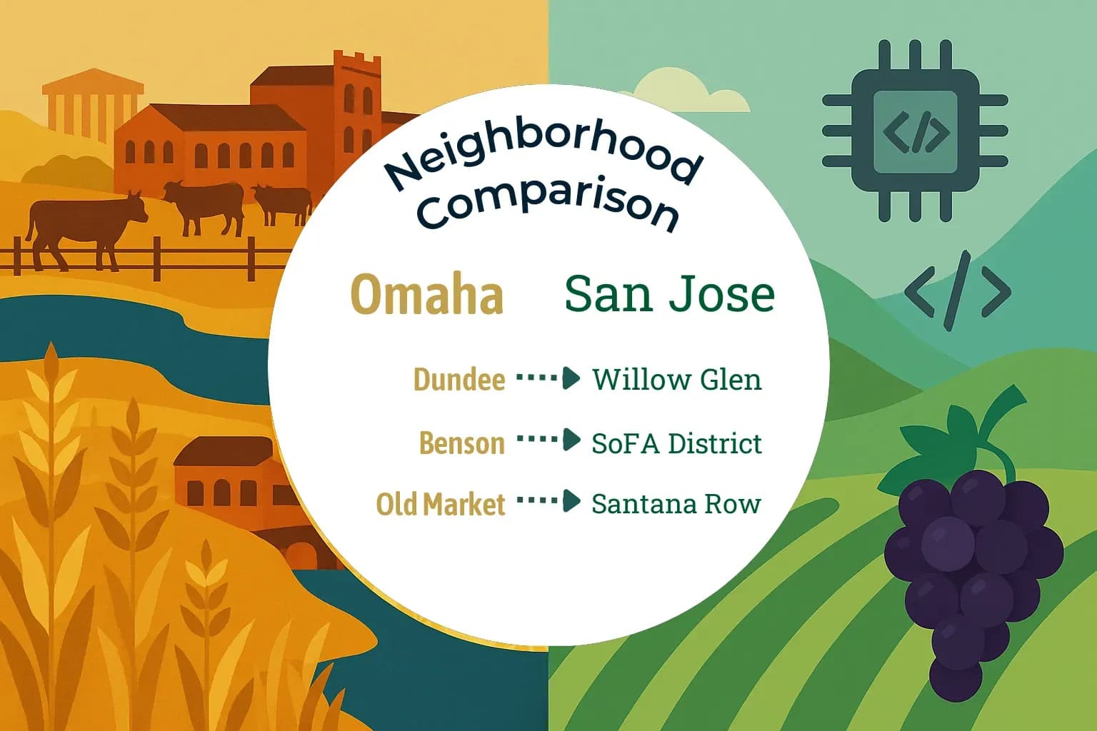 Omaha vs San Jose Neighborhood Comparison