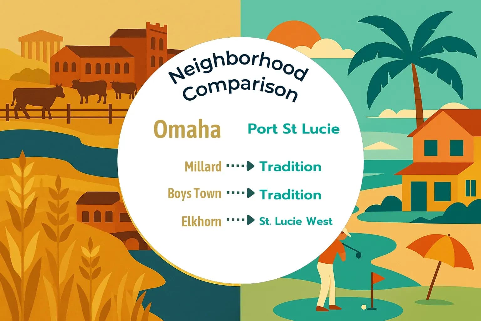 Omaha vs Port St. Lucie Neighborhood Comparison
