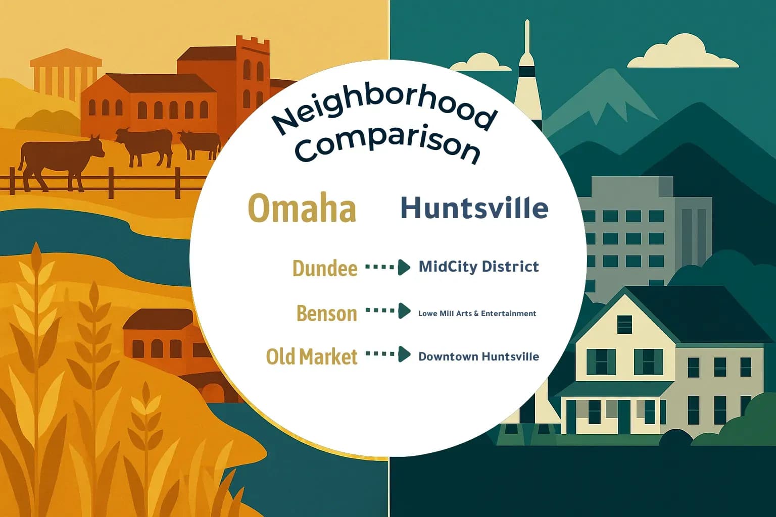 Omaha vs Huntsville Neighborhood Comparison