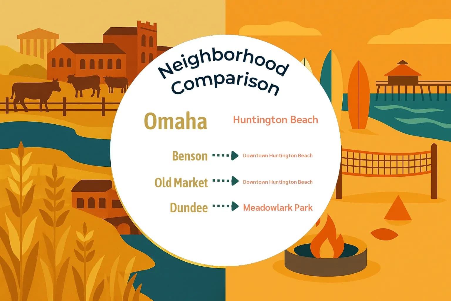 Omaha vs Huntington Beach Neighborhood Comparison