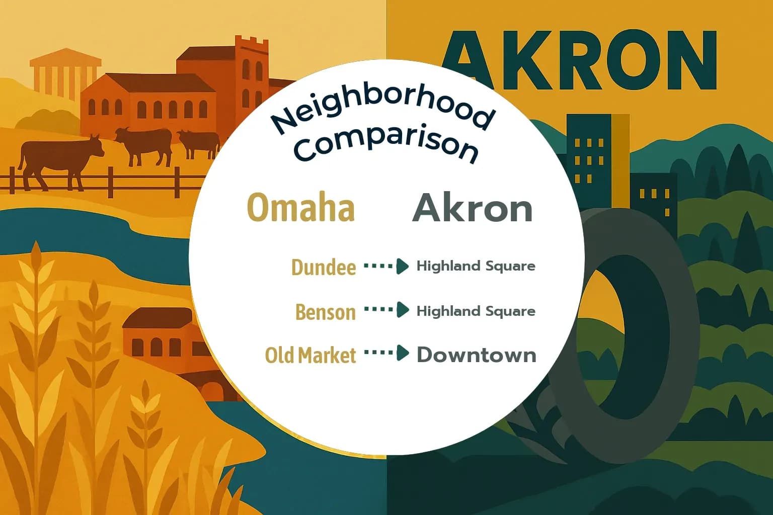 Omaha vs Akron Neighborhood Comparison