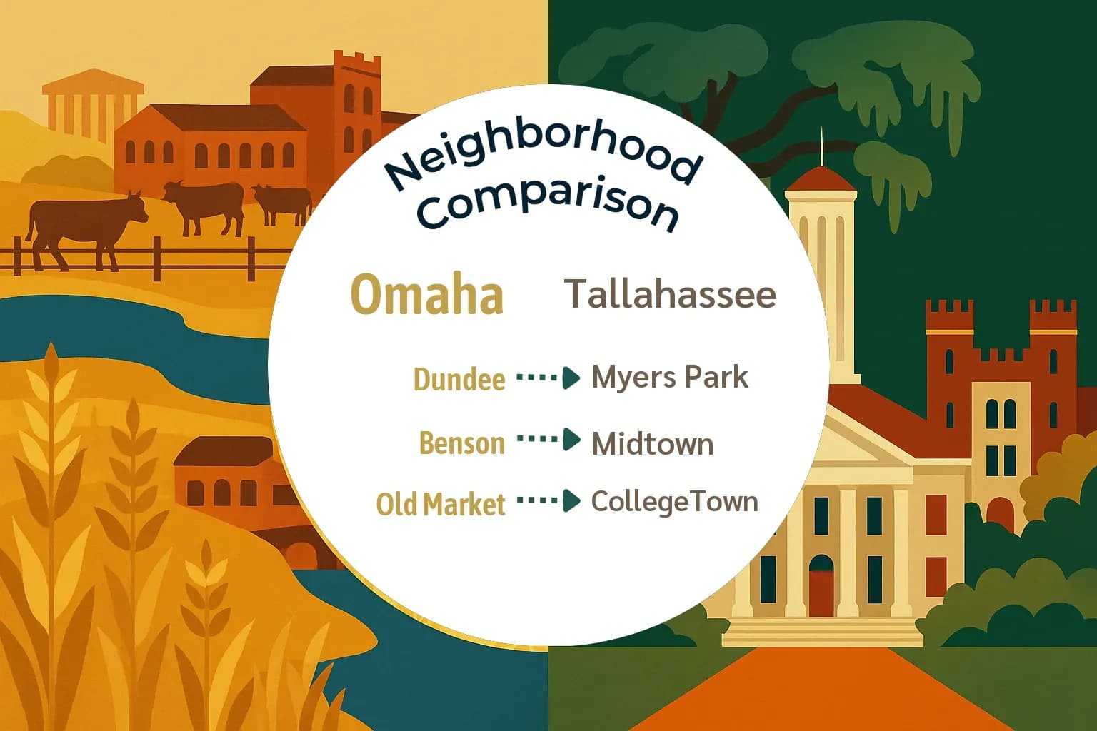 Omaha vs Tallahassee Neighborhood Comparison