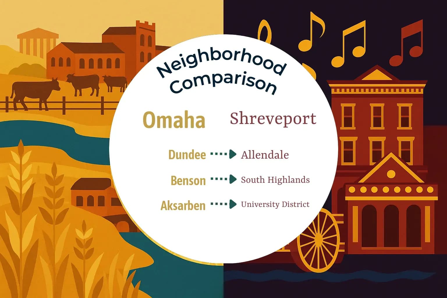 Omaha vs Shreveport Neighborhood Comparison