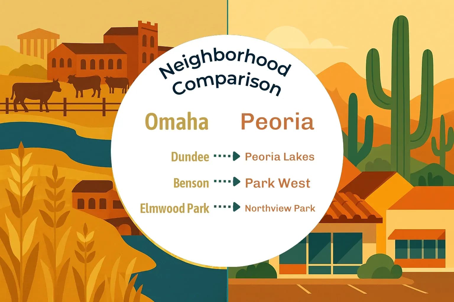 Omaha vs Peoria Neighborhood Comparison
