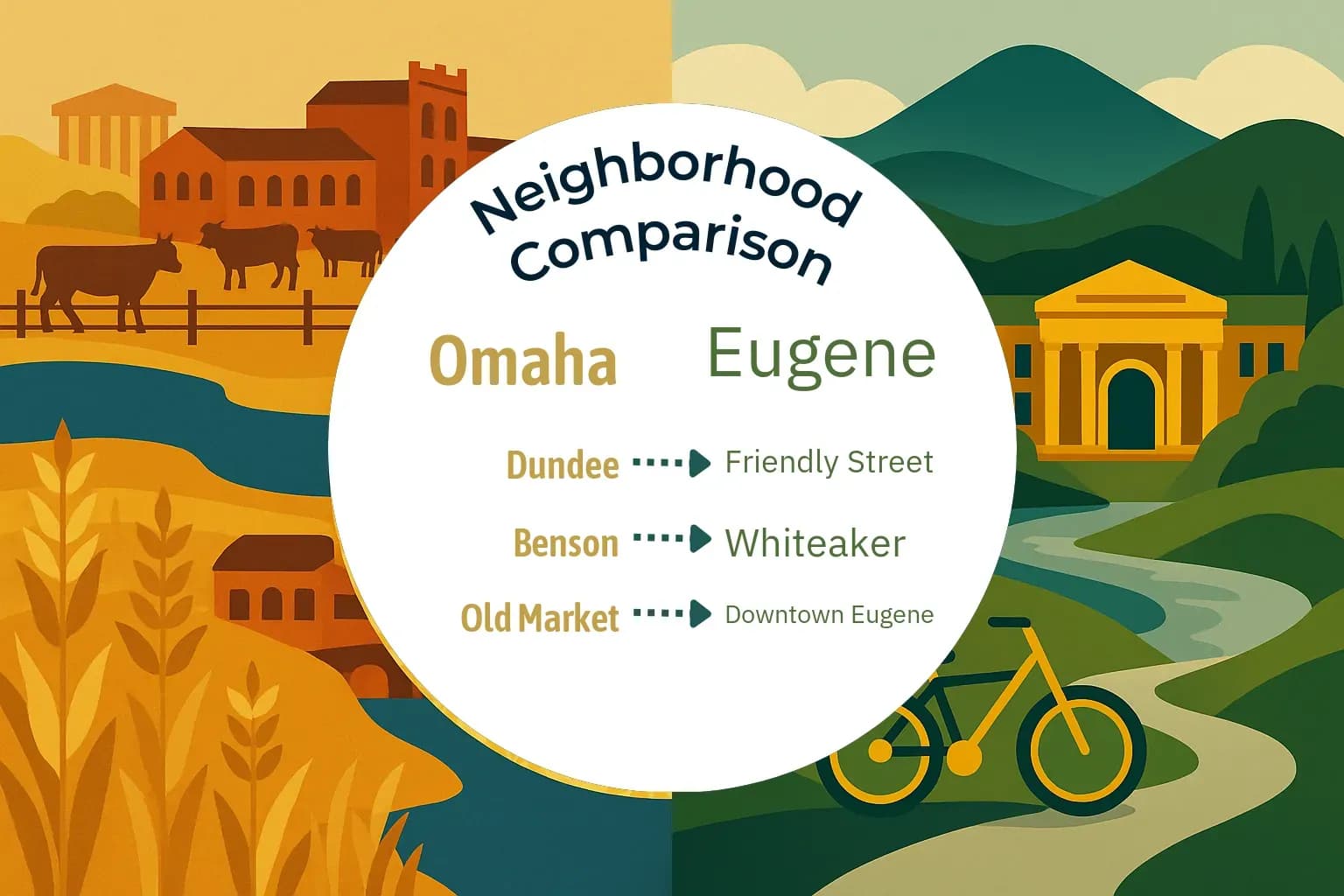 Omaha vs Eugene Neighborhood Comparison