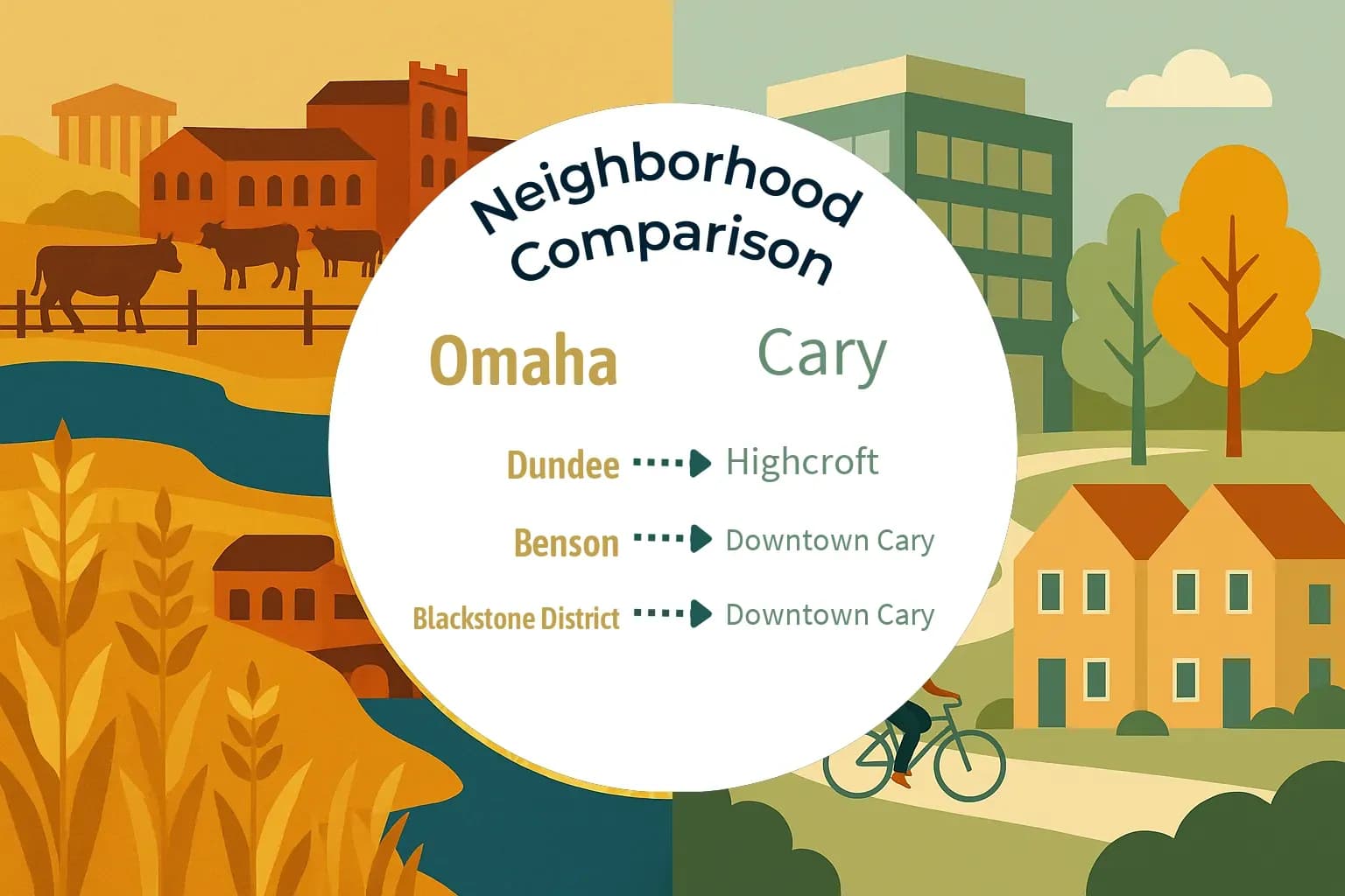 Omaha vs Cary Neighborhood Comparison