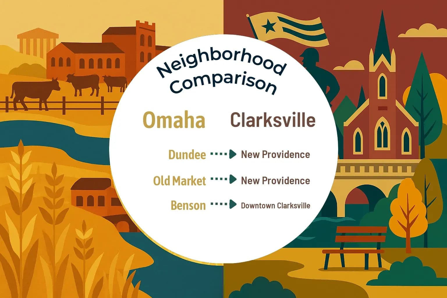 Omaha vs Clarksville Neighborhood Comparison