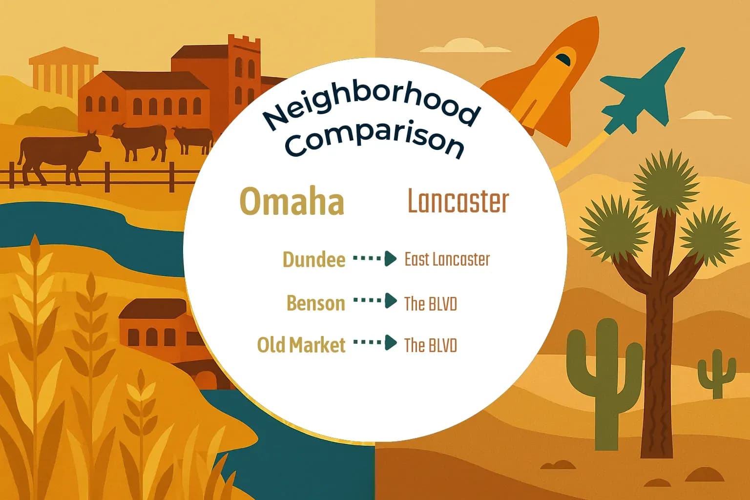 Omaha vs Lancaster Neighborhood Comparison