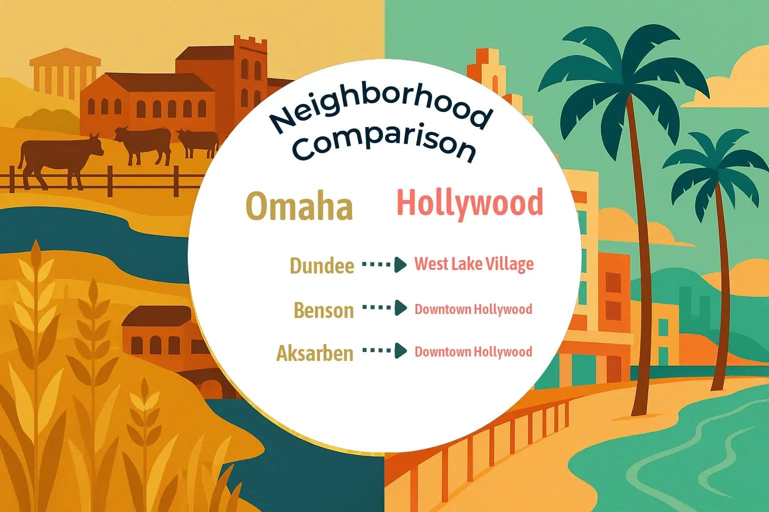 Omaha vs Hollywood Neighborhood Comparison