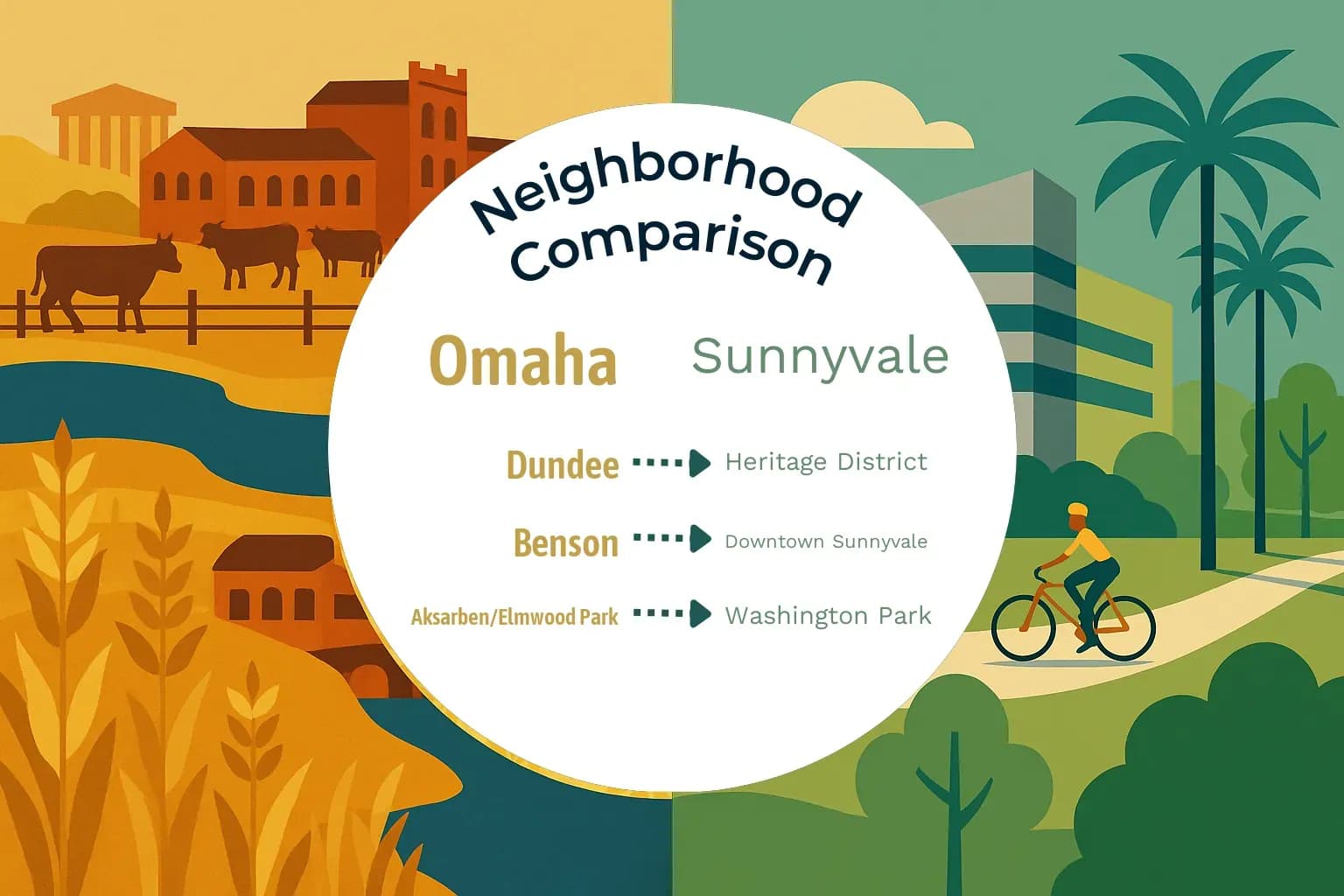 Omaha vs Sunnyvale Neighborhood Comparison