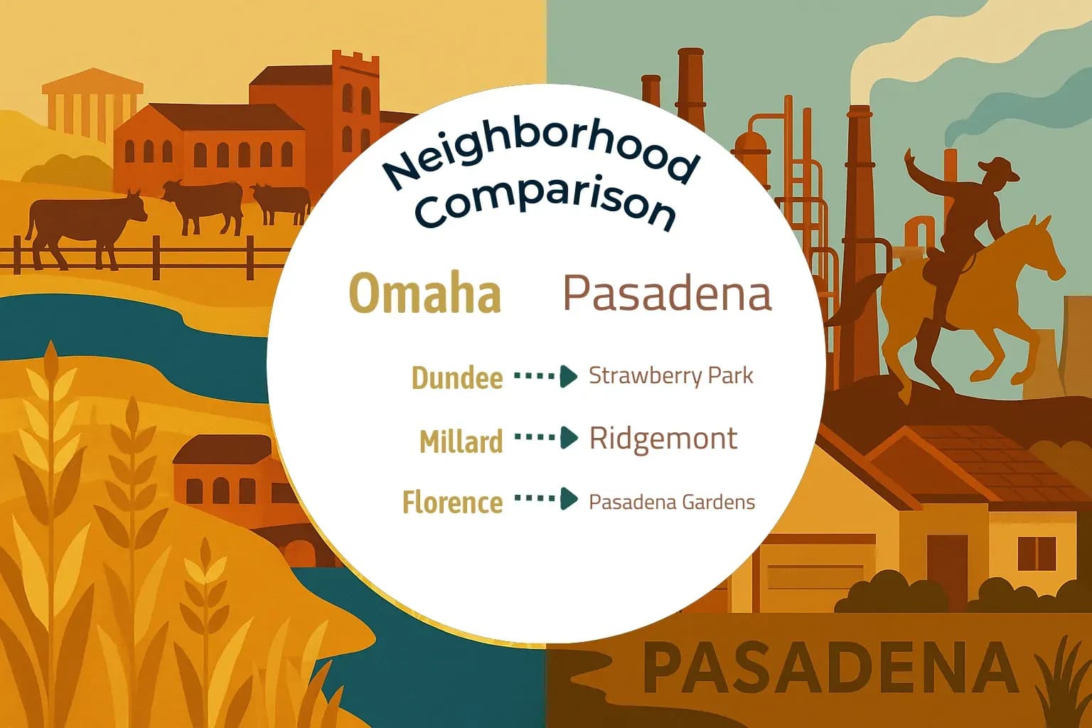 Omaha vs Pasadena Neighborhood Comparison