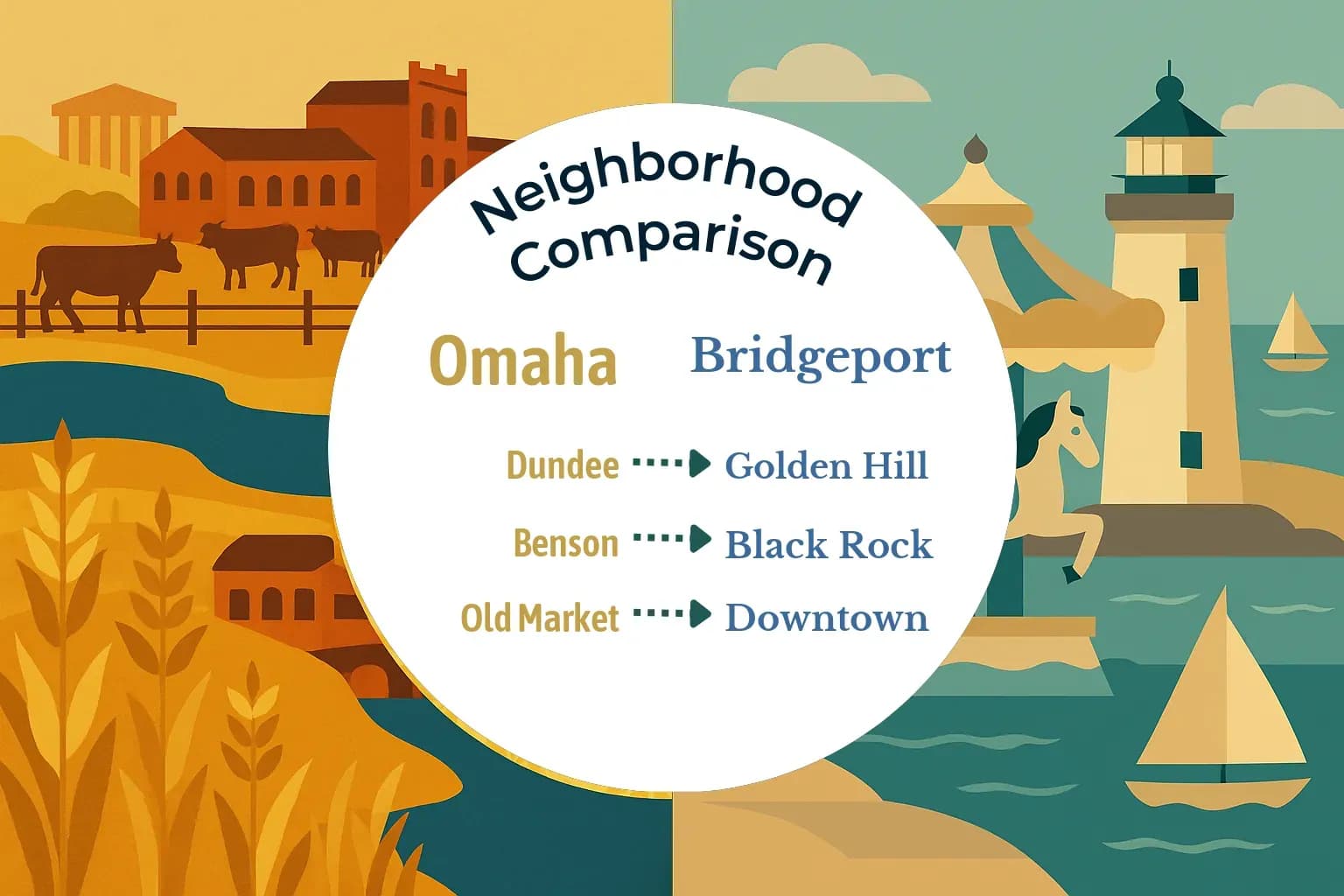 Omaha vs Bridgeport Neighborhood Comparison