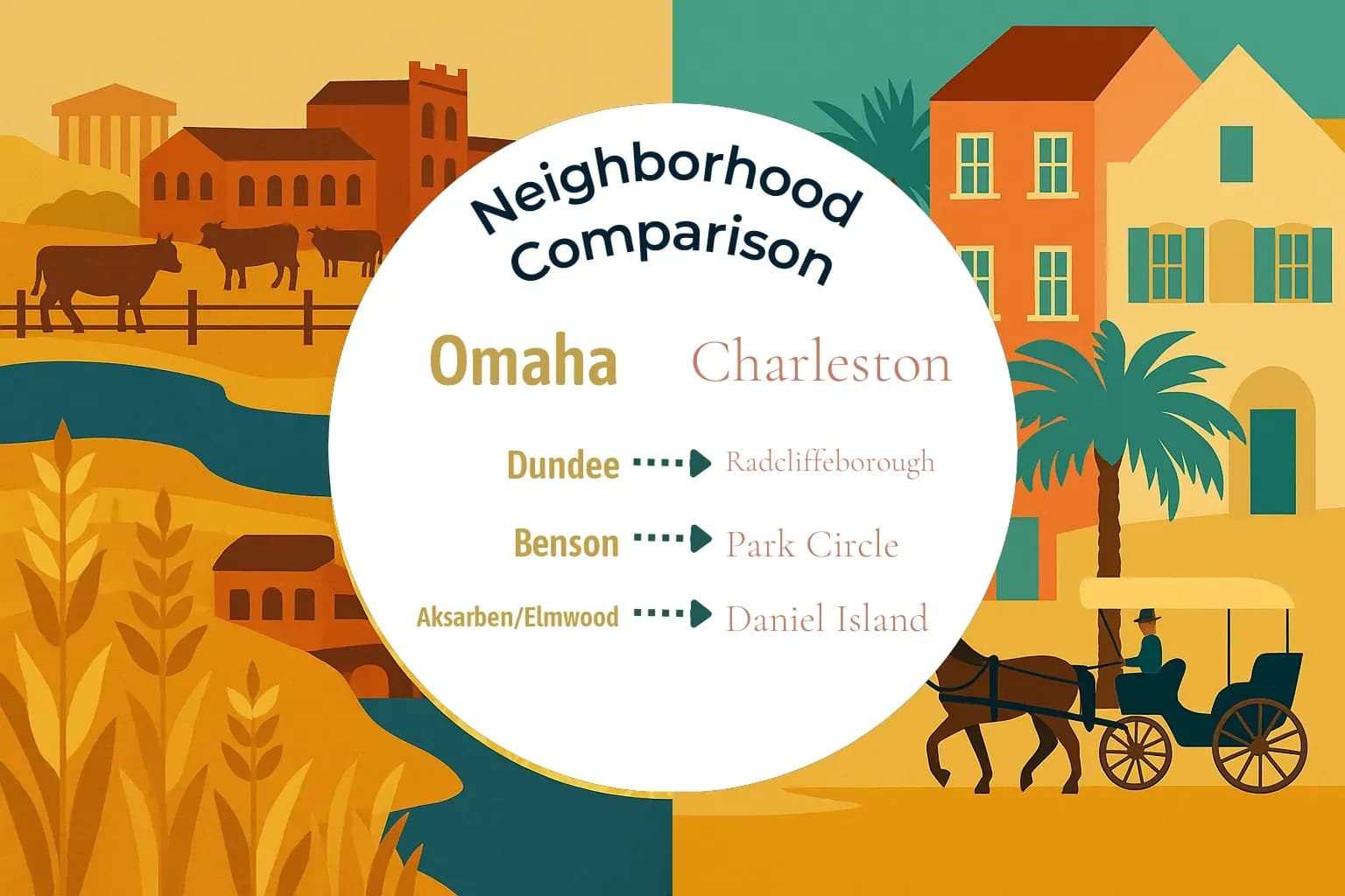 Omaha vs Charleston Neighborhood Comparison