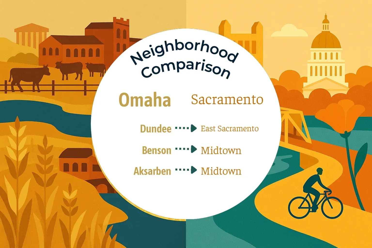 Omaha vs Sacramento Neighborhood Comparison
