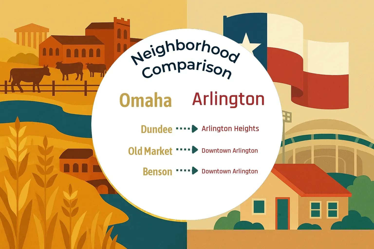 Omaha vs Arlington Neighborhood Comparison